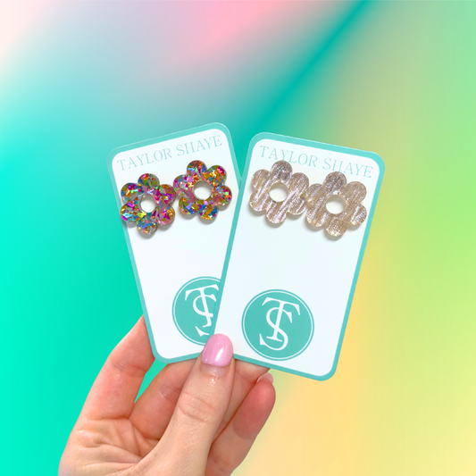 Acrylic Flower Studs