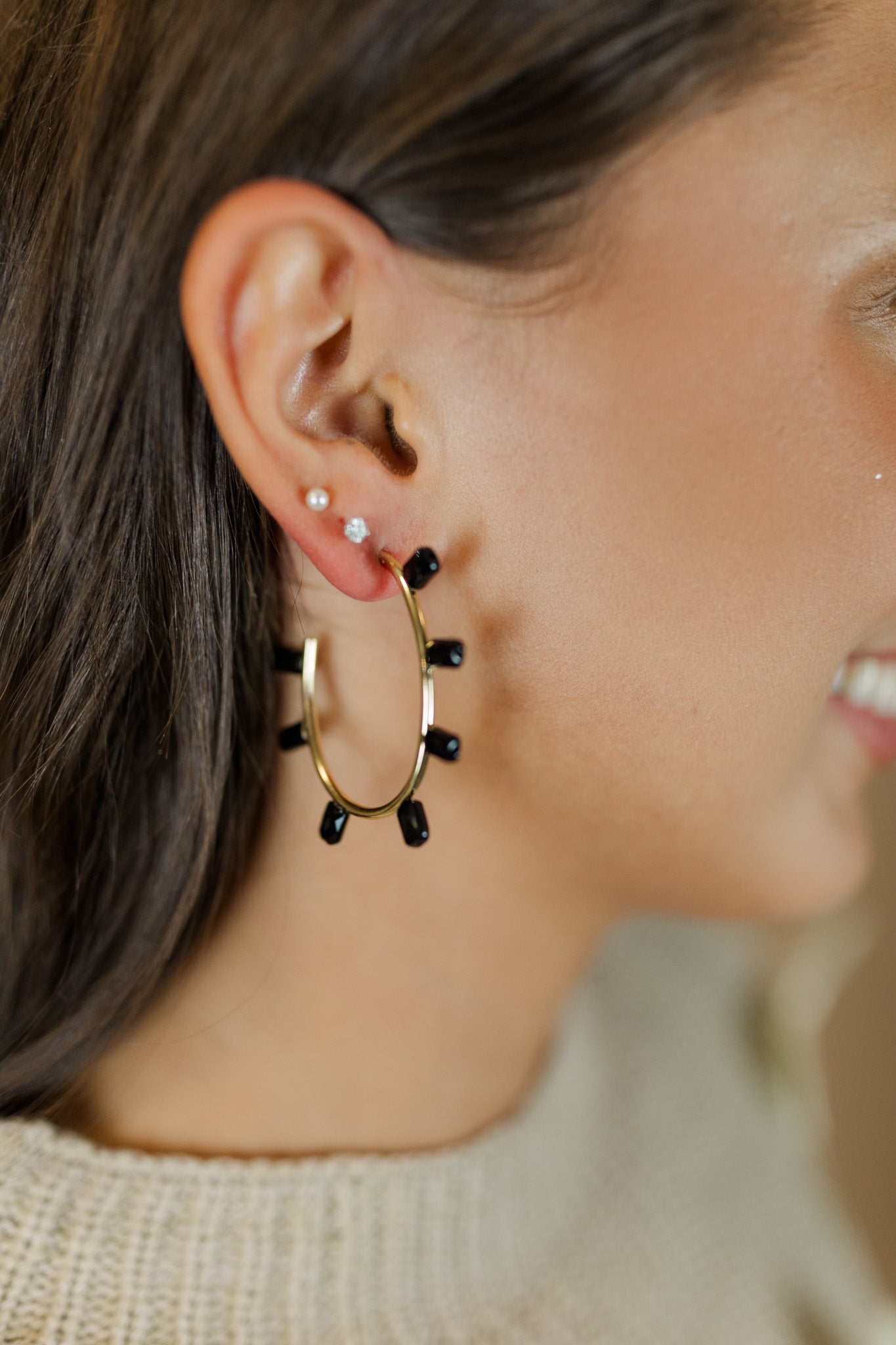 Neutral Bianca Hoops