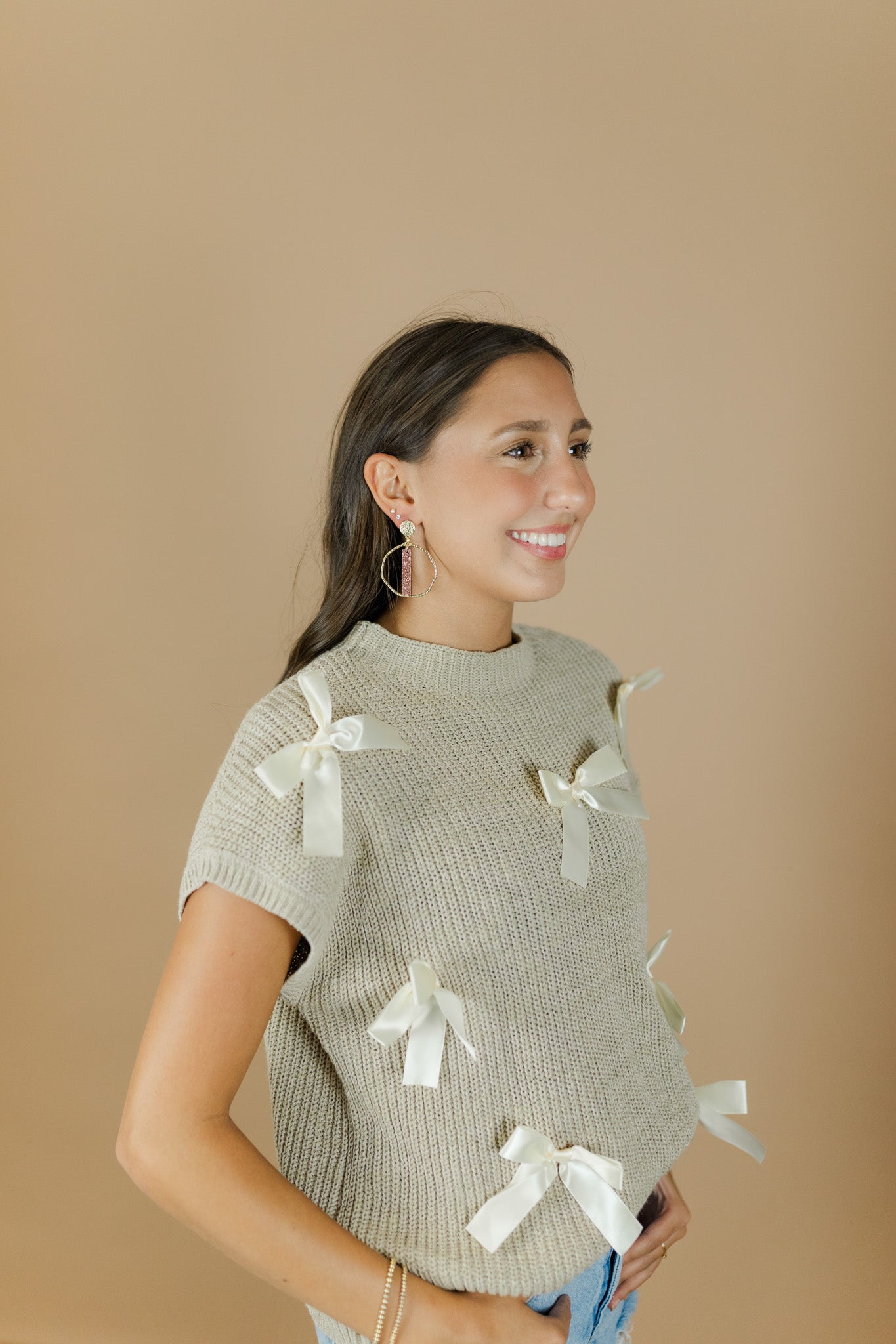 Copper Glitter Stick Hoops