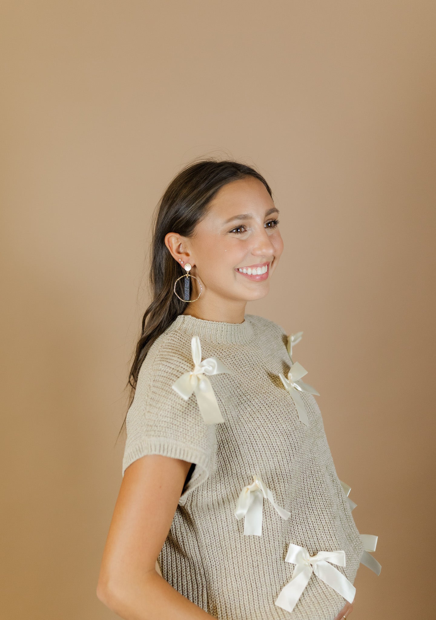 Black Glitter Stick Hoops