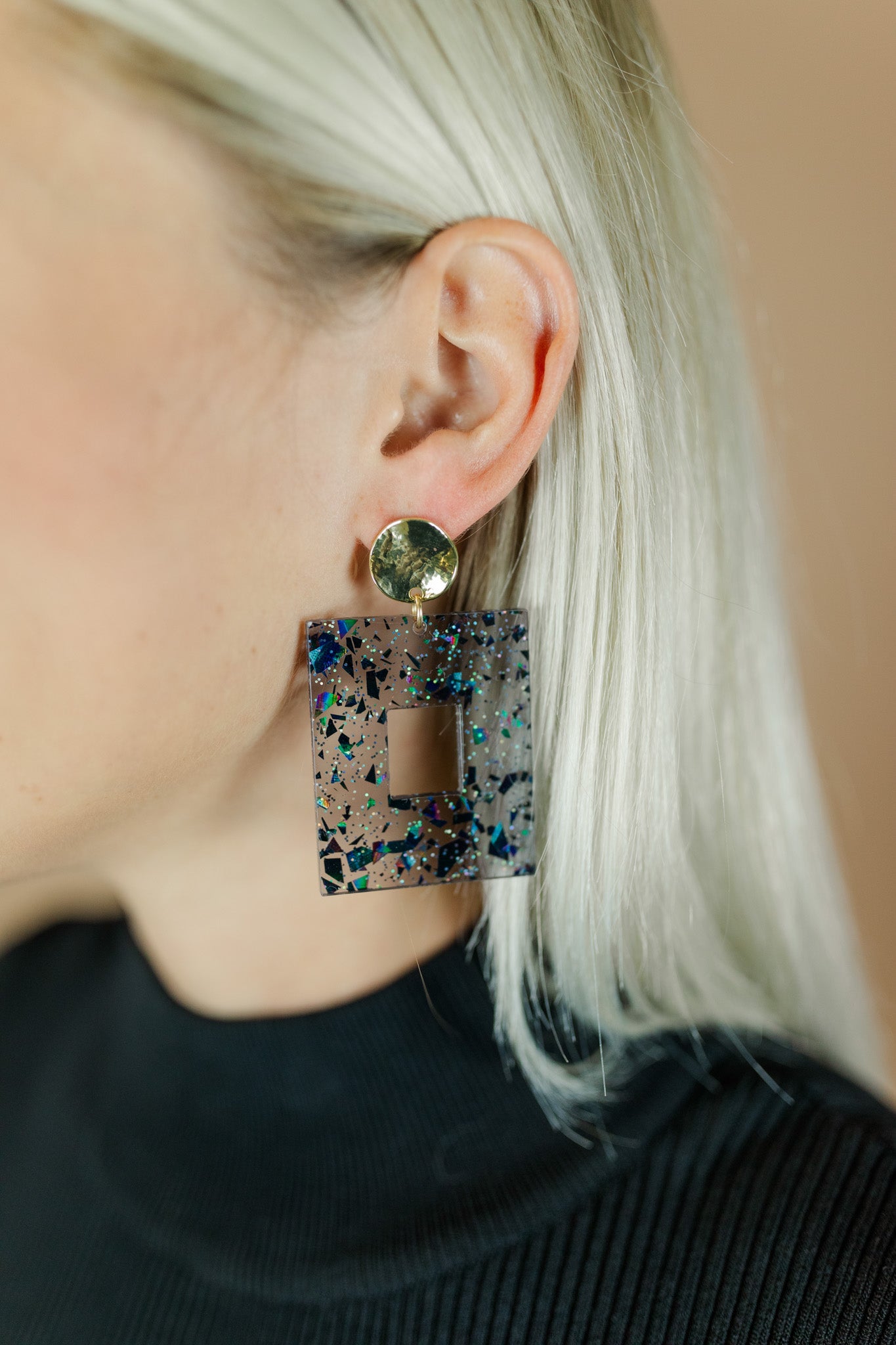 Celeste Flake Naomi Rectangle Drops