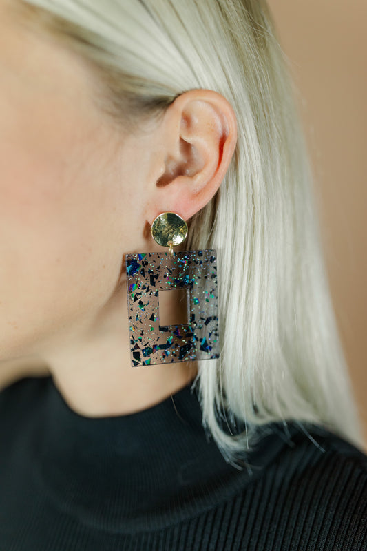 Celeste Flake Naomi Rectangle Drops