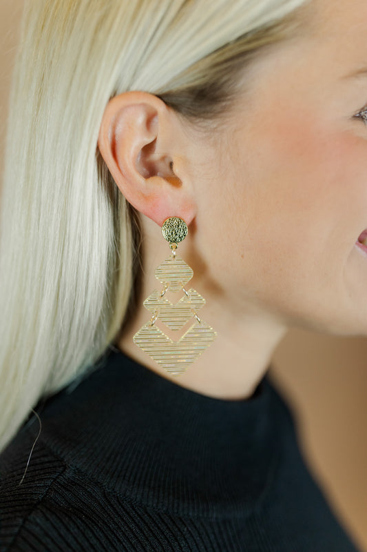 Striped Gold Isabel Drops