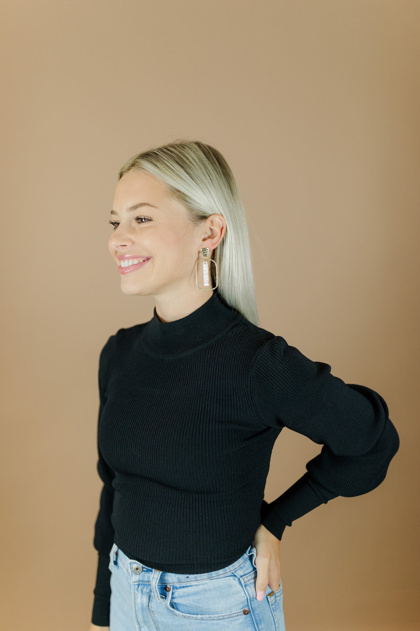 Rose Shimmer Stick Hoops