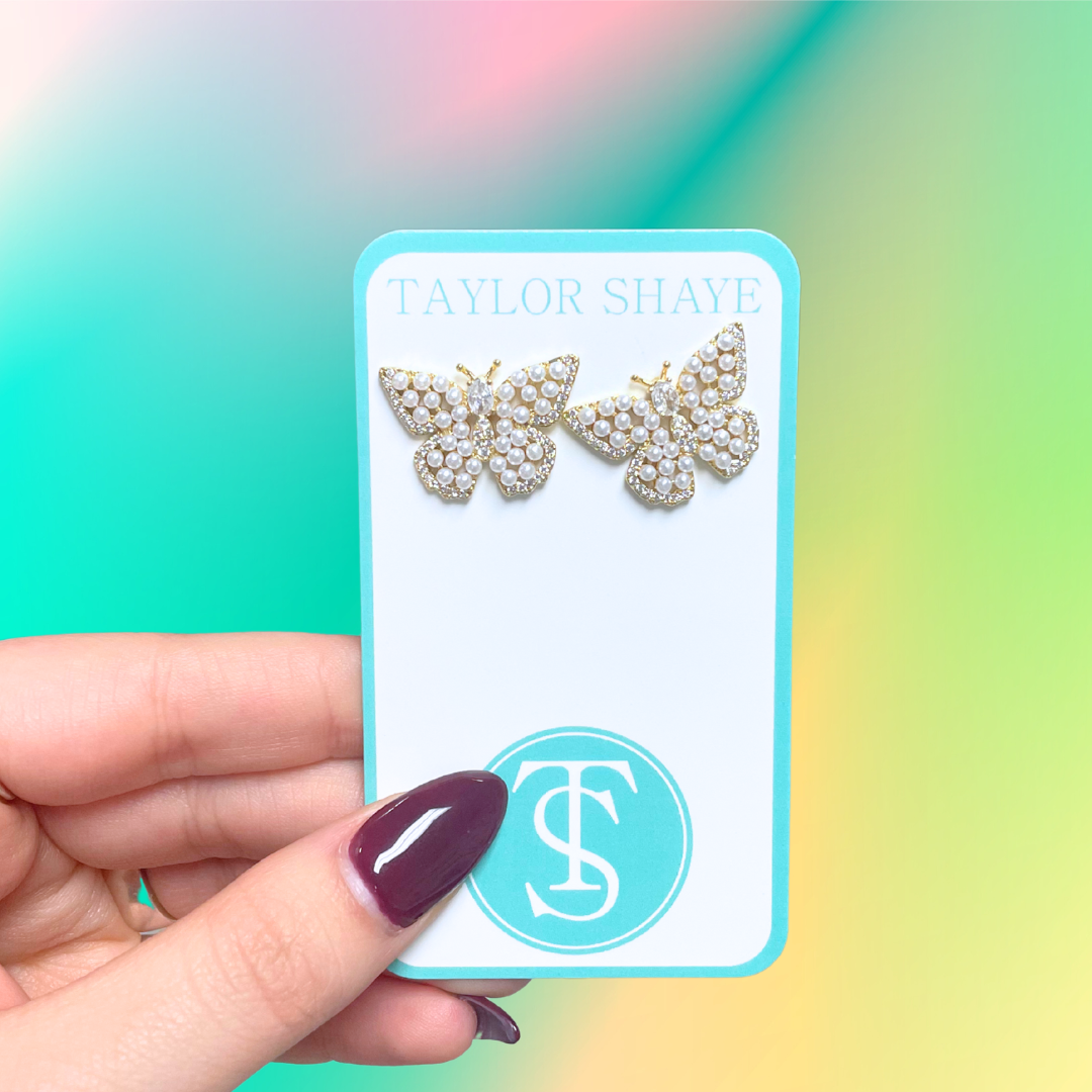 Pearl Butterfly Studs