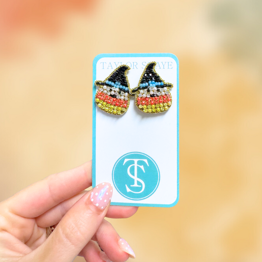 Candy Corn Ghost Stud