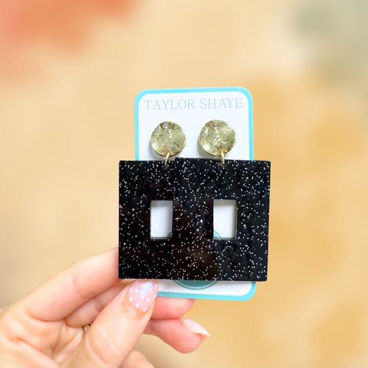 Black Sparkle Naomi Drops