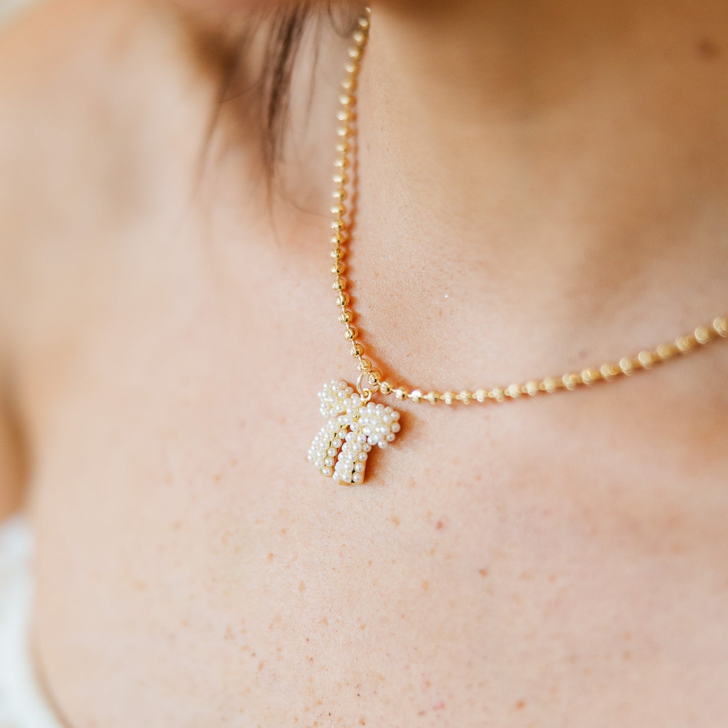 Pearl Bow Necklace