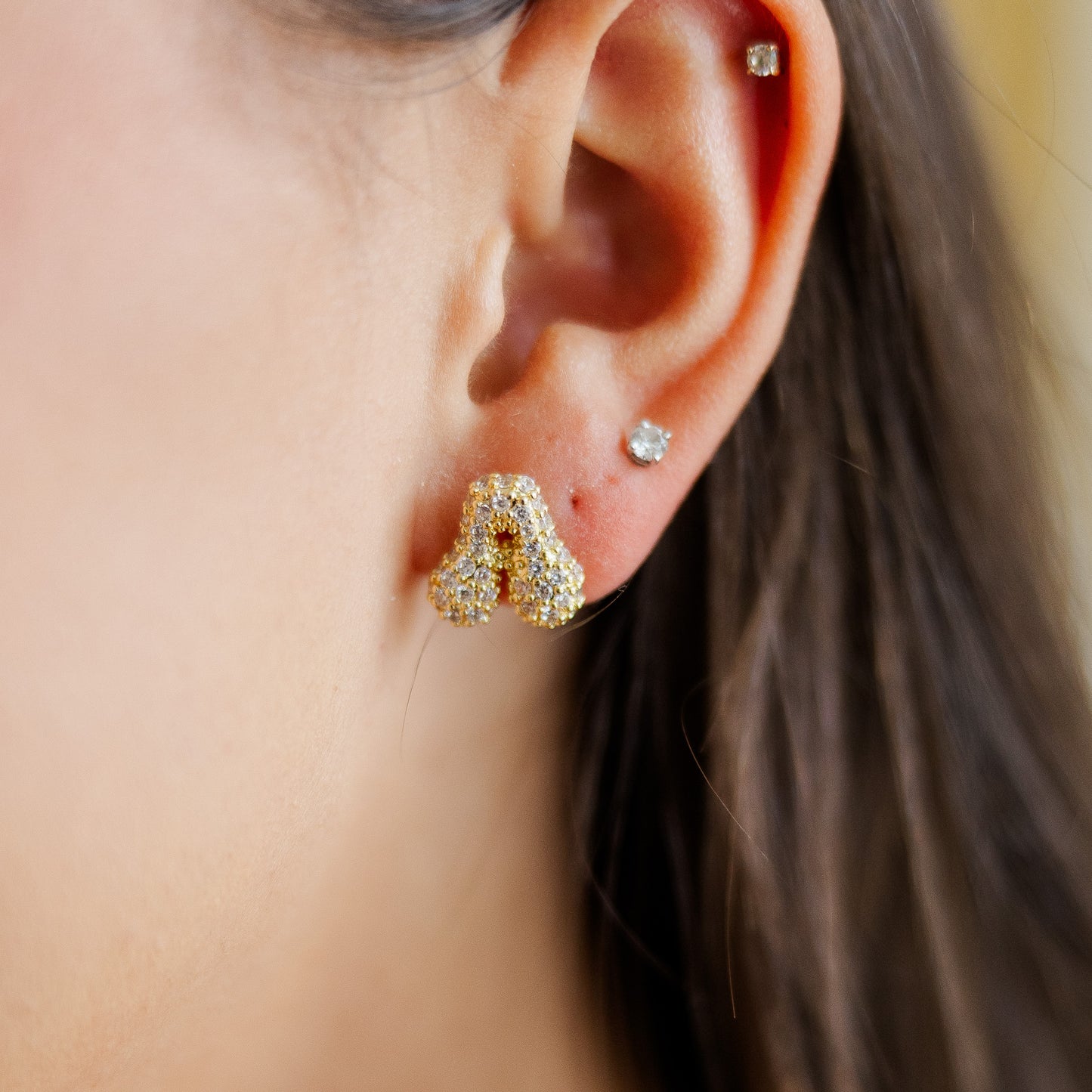 Initial Bubble Earrings