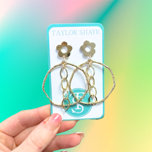 Load image into Gallery viewer, Paisley Chain Hoops
