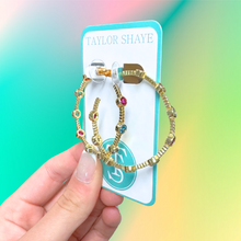 Load image into Gallery viewer, Rainbow Meghan Hoops
