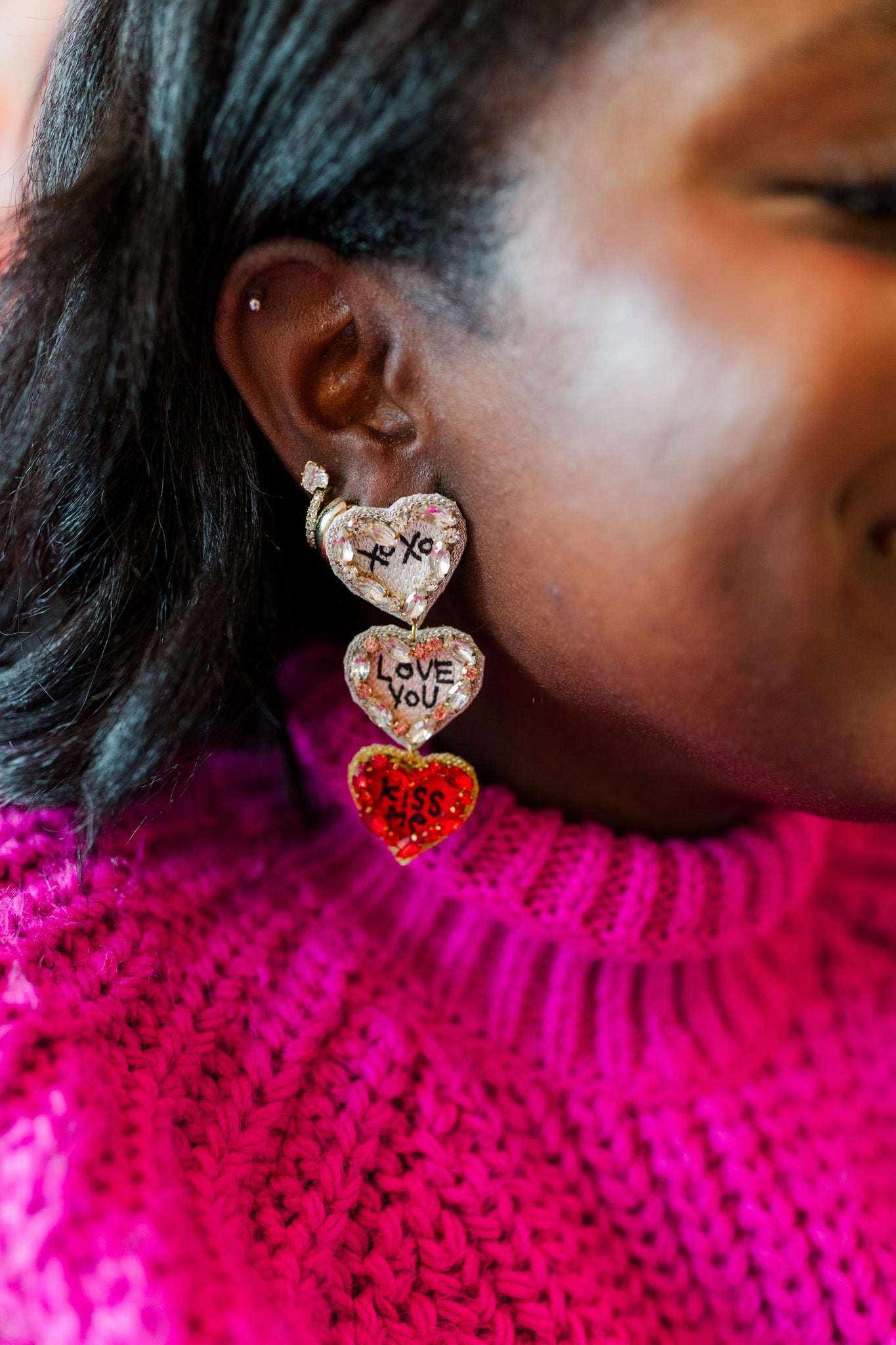 Kiss Me Beaded Drops