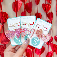 Load image into Gallery viewer, Heart Hoops
