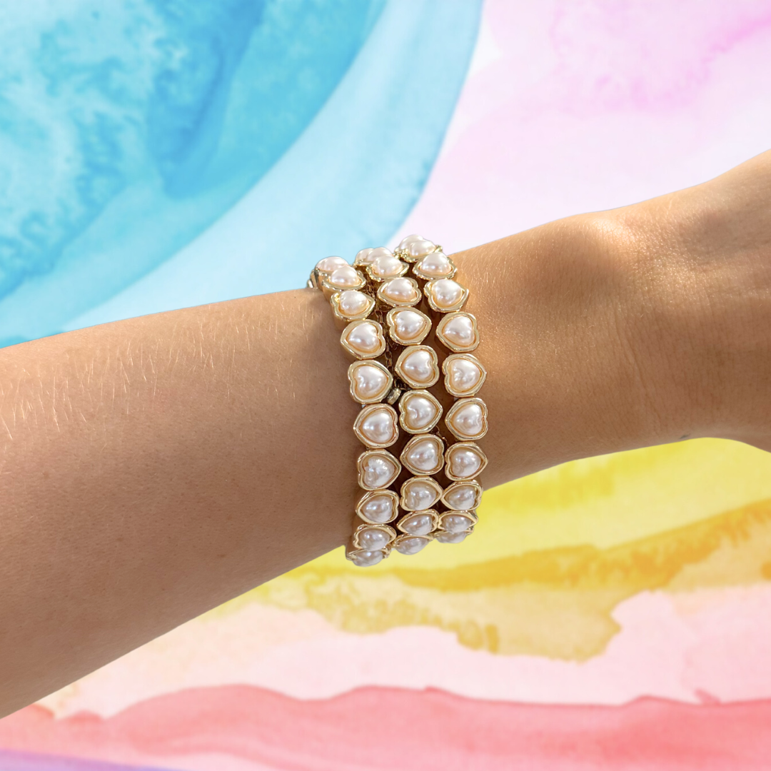 Rae Pearl Heart Bracelet