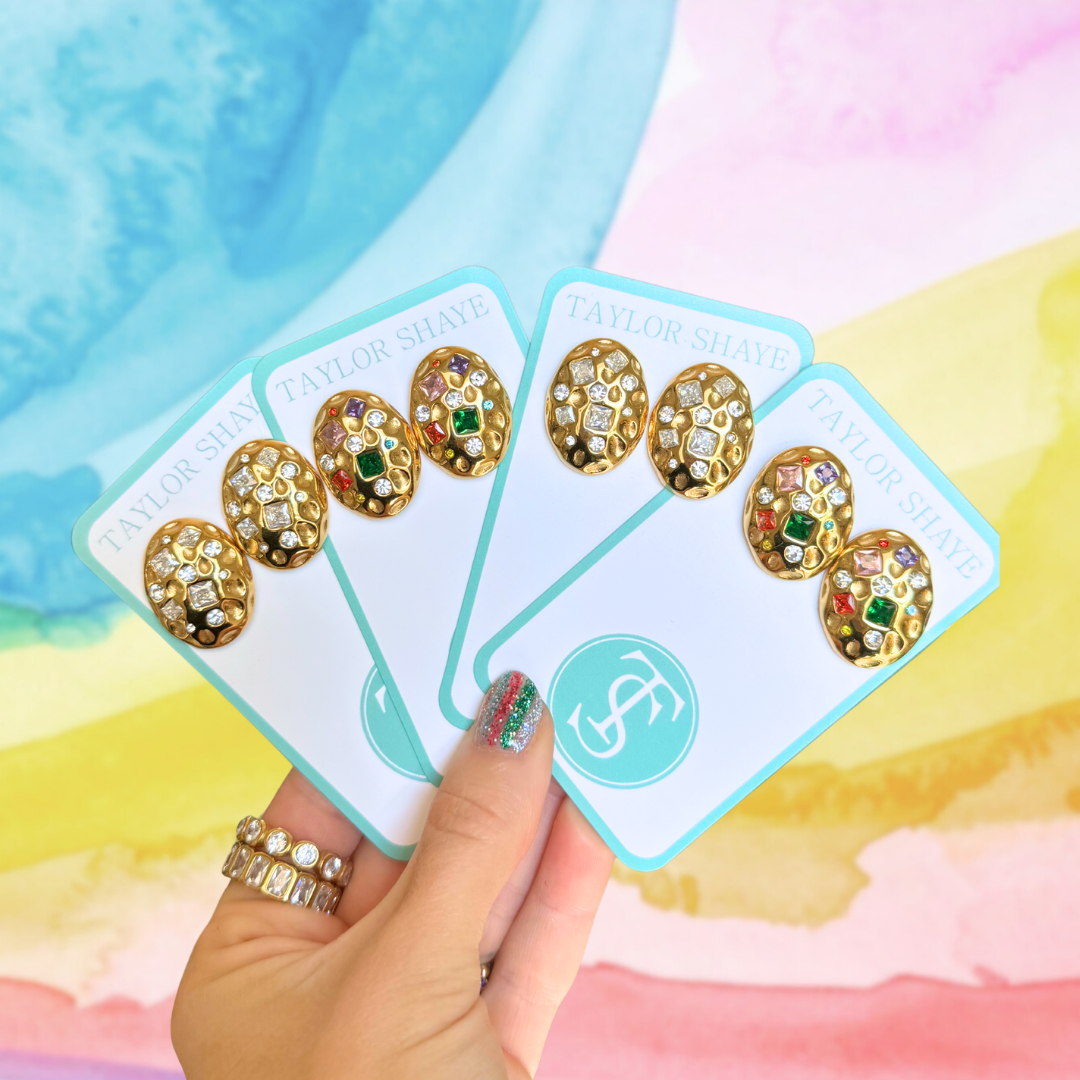 Glam Oval Stud