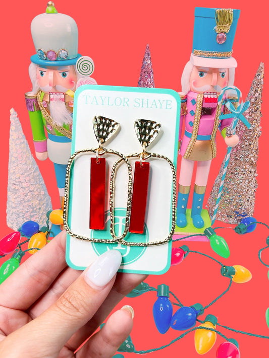 Christmas Mirror Stick Hoops