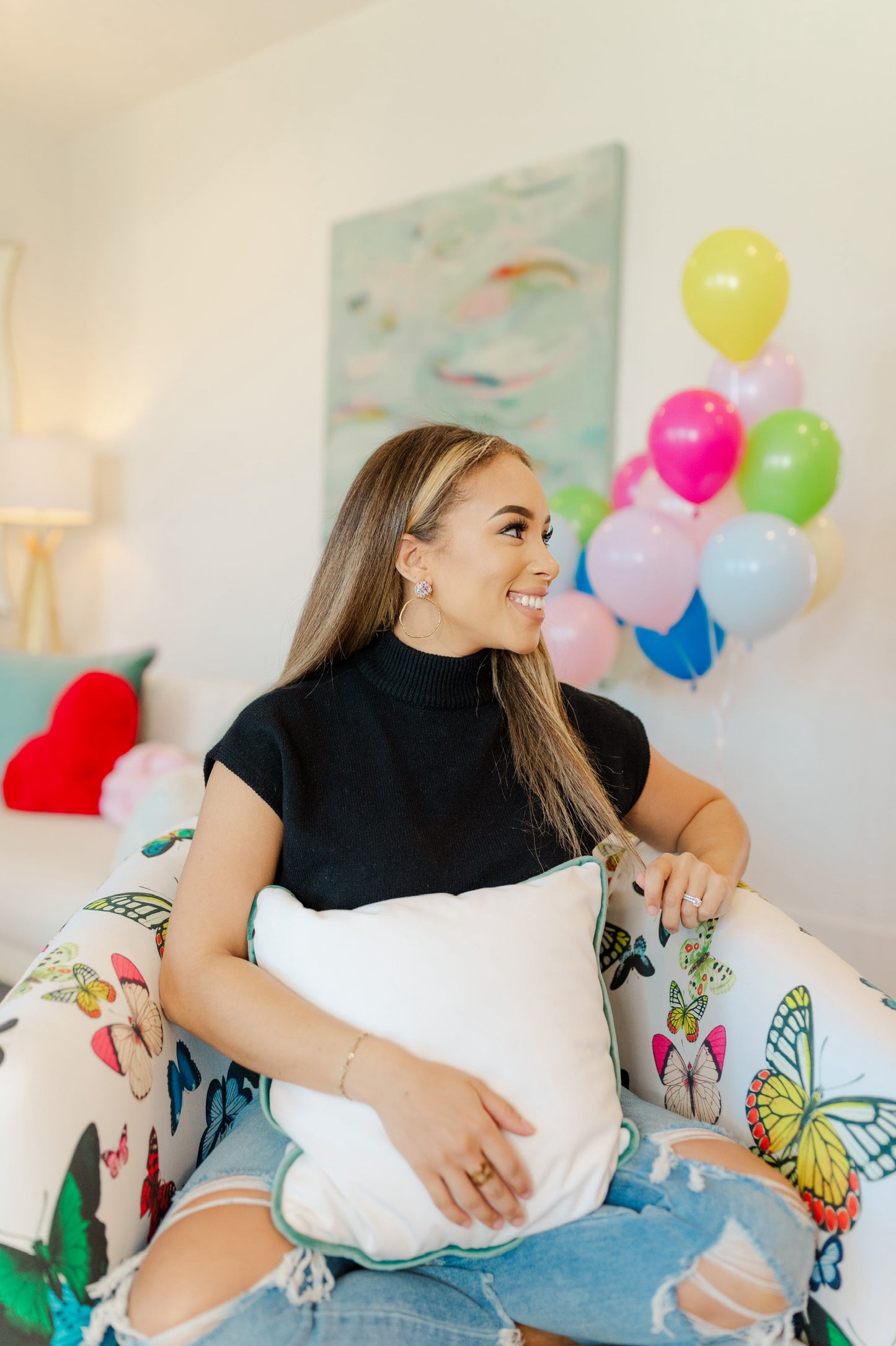 Gameday Glitter Top Hoops