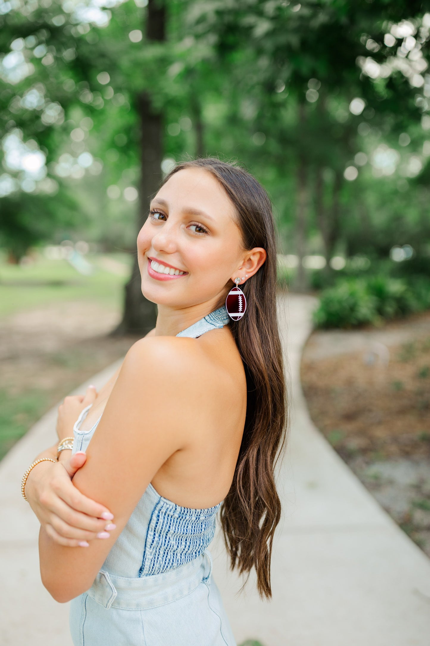 Maroon Acrylic Footballs