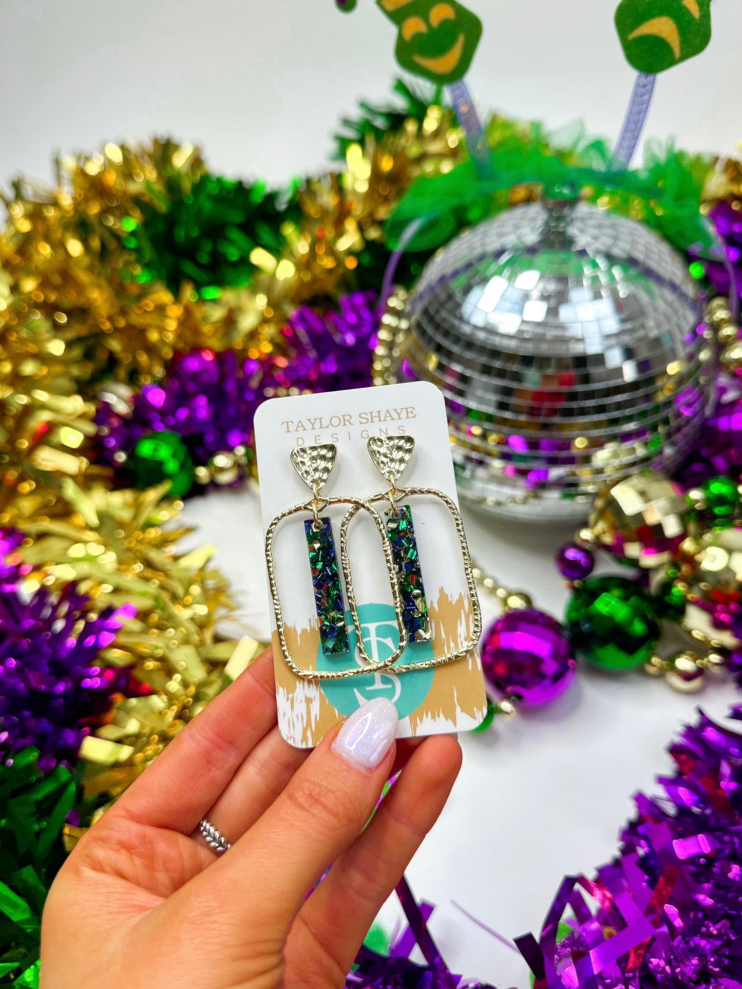 Mardi Gras Stick Hoops