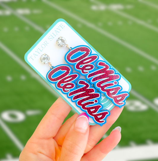 Ole Miss Acrylic Drops