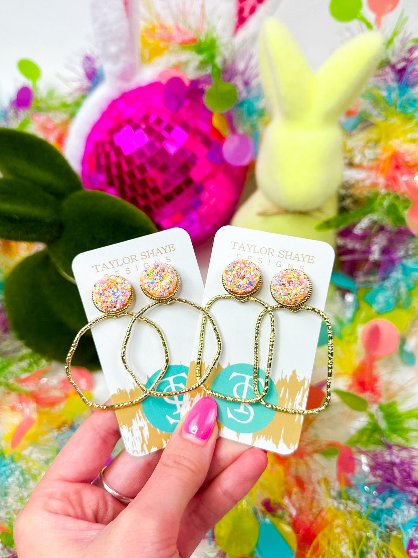 Gameday Glitter Top Hoops