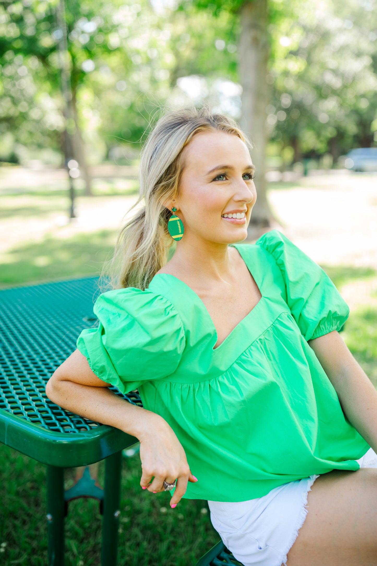 Green/Gold Acrylic Footballs