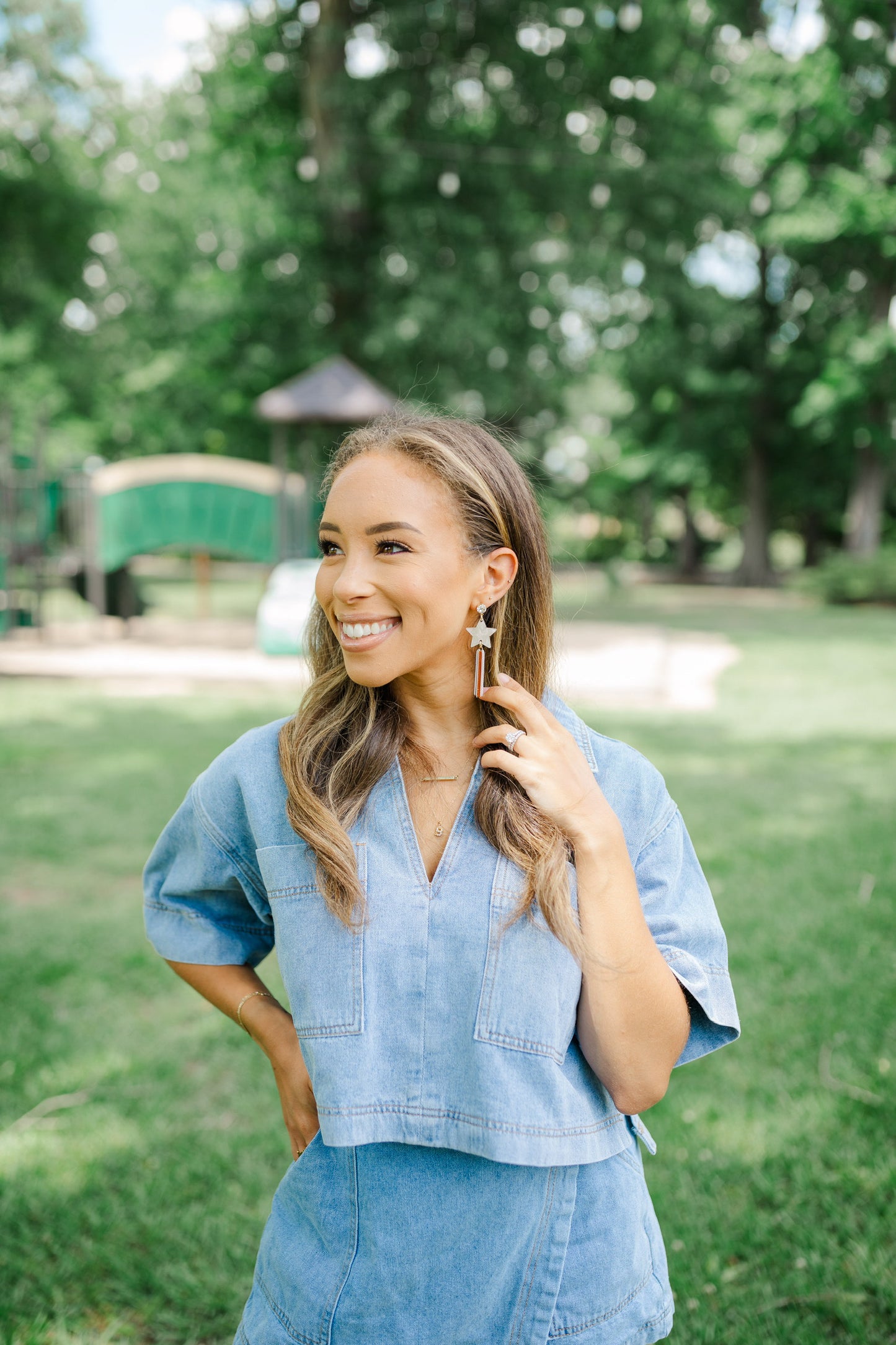 Orange Star Chain Tassels