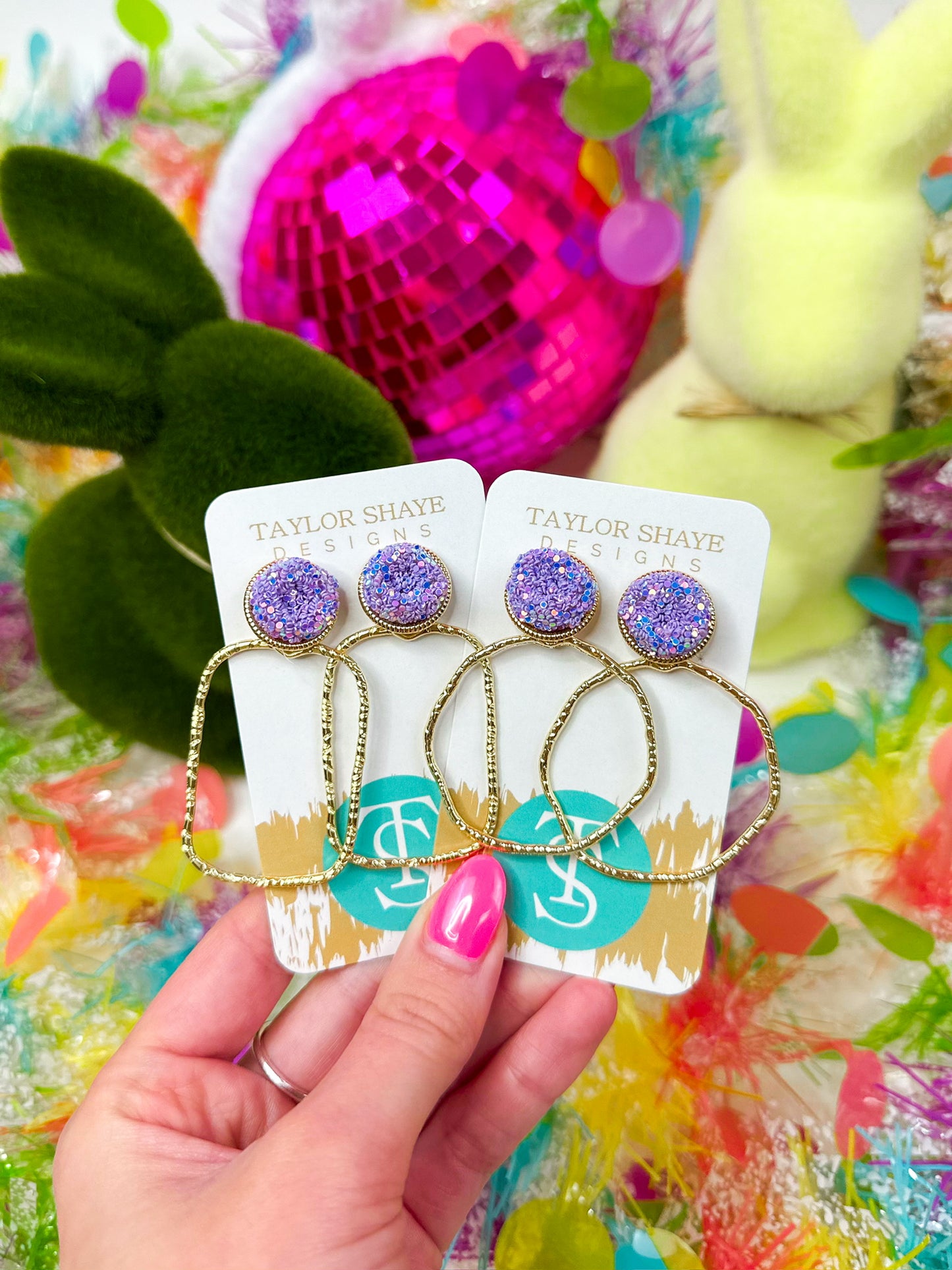 Gameday Glitter Top Hoops