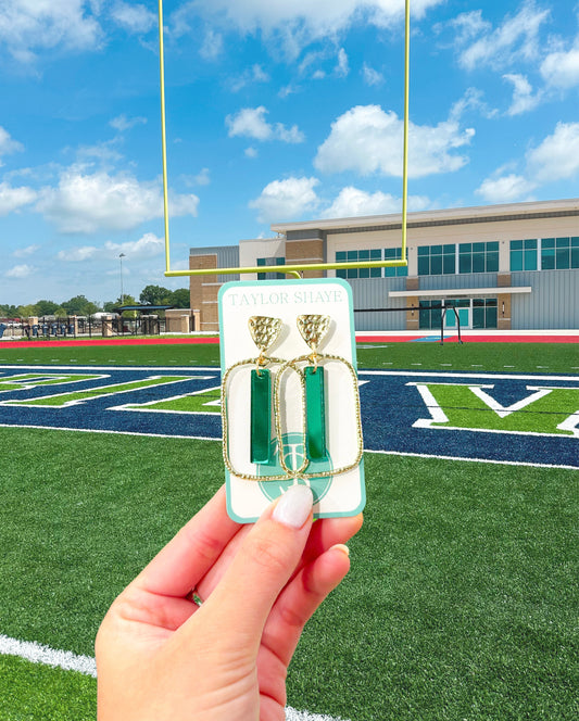 Green Mirror Stick Hoops