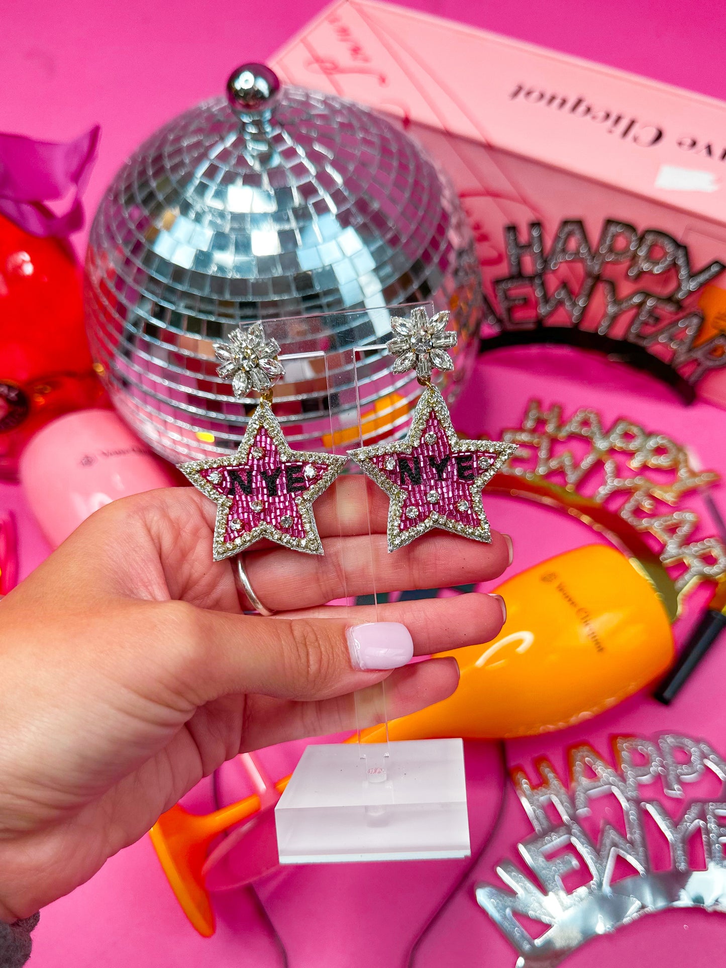 NYE Beaded Star Drops