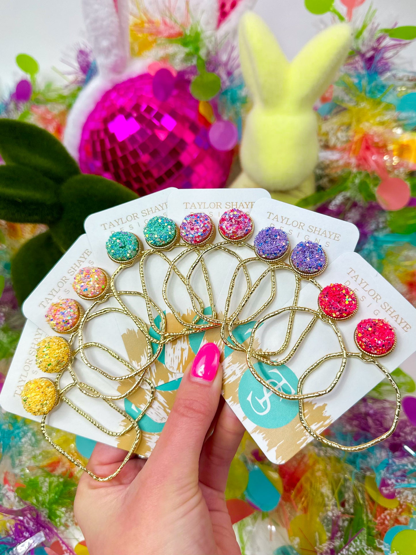 Gameday Glitter Top Hoops