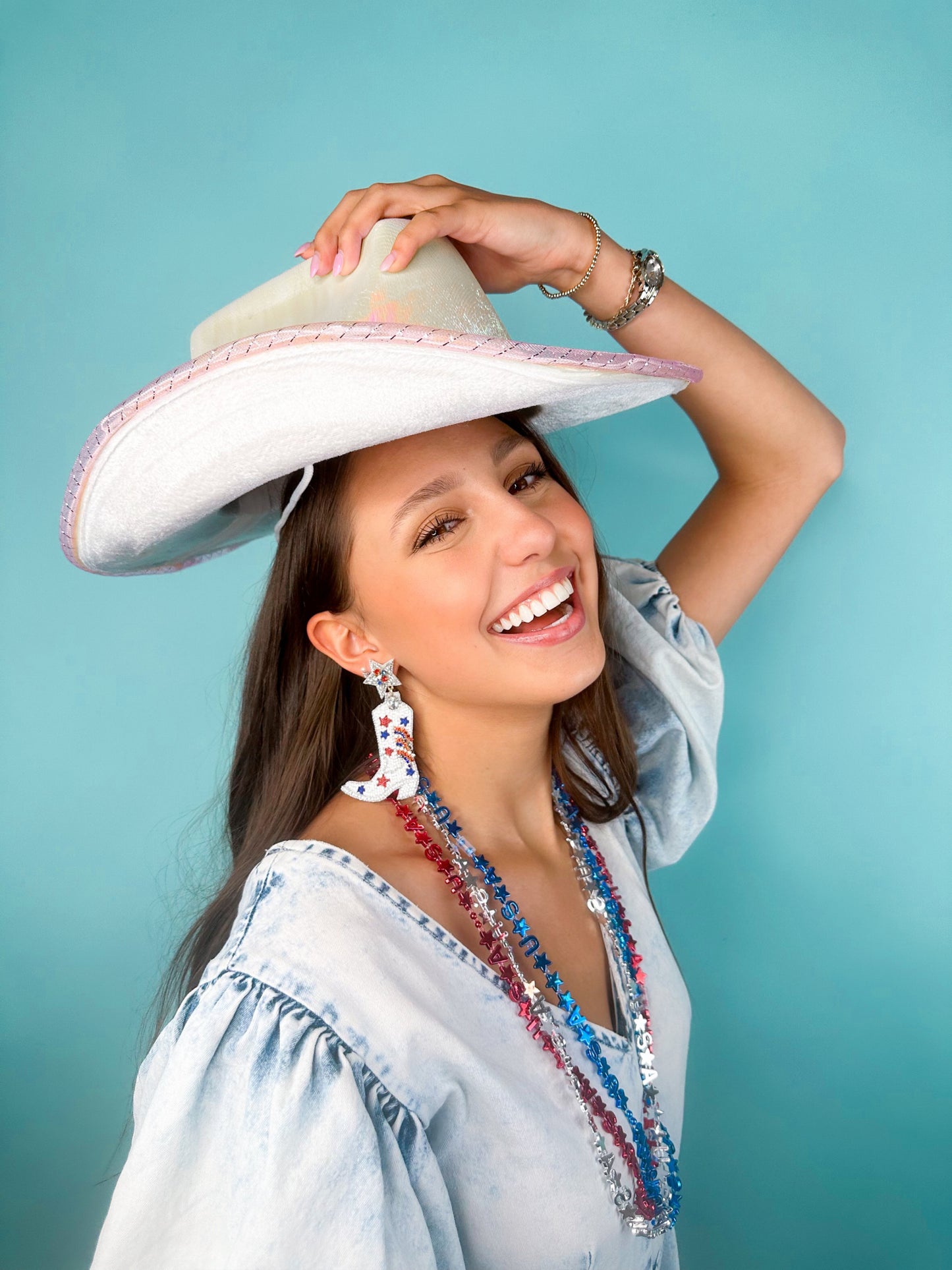 Fourth of July Beaded Boots
