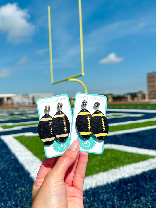 Black and Gold Acrylic Footballs