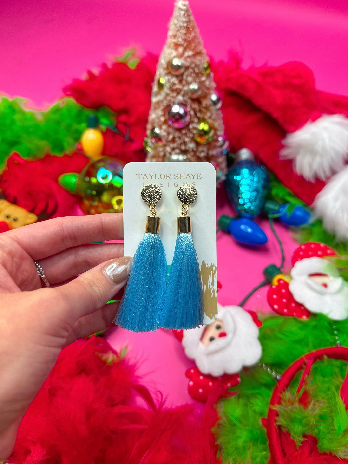 Royal Blue Silk Tassels