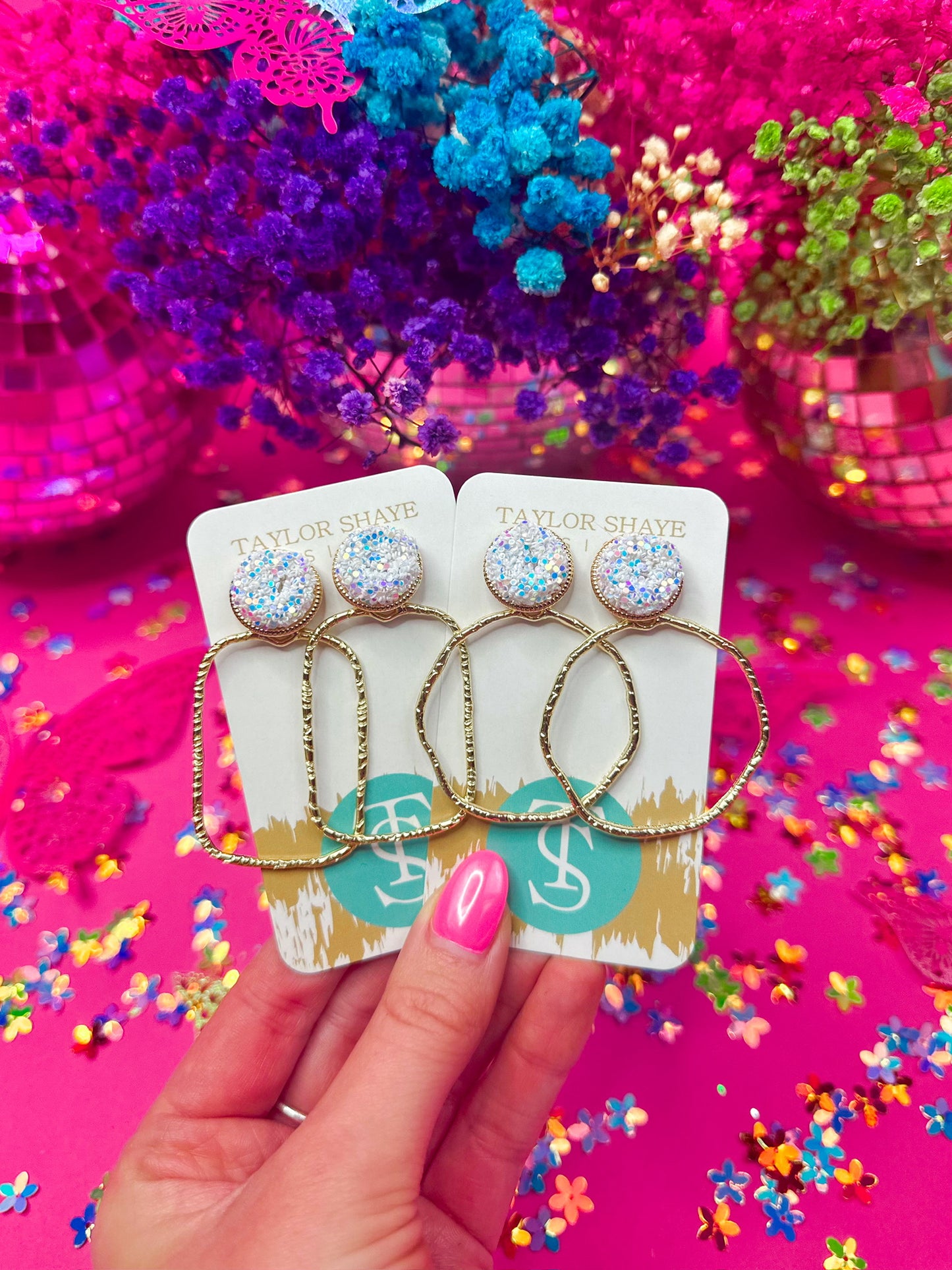 Gameday Glitter Top Hoops