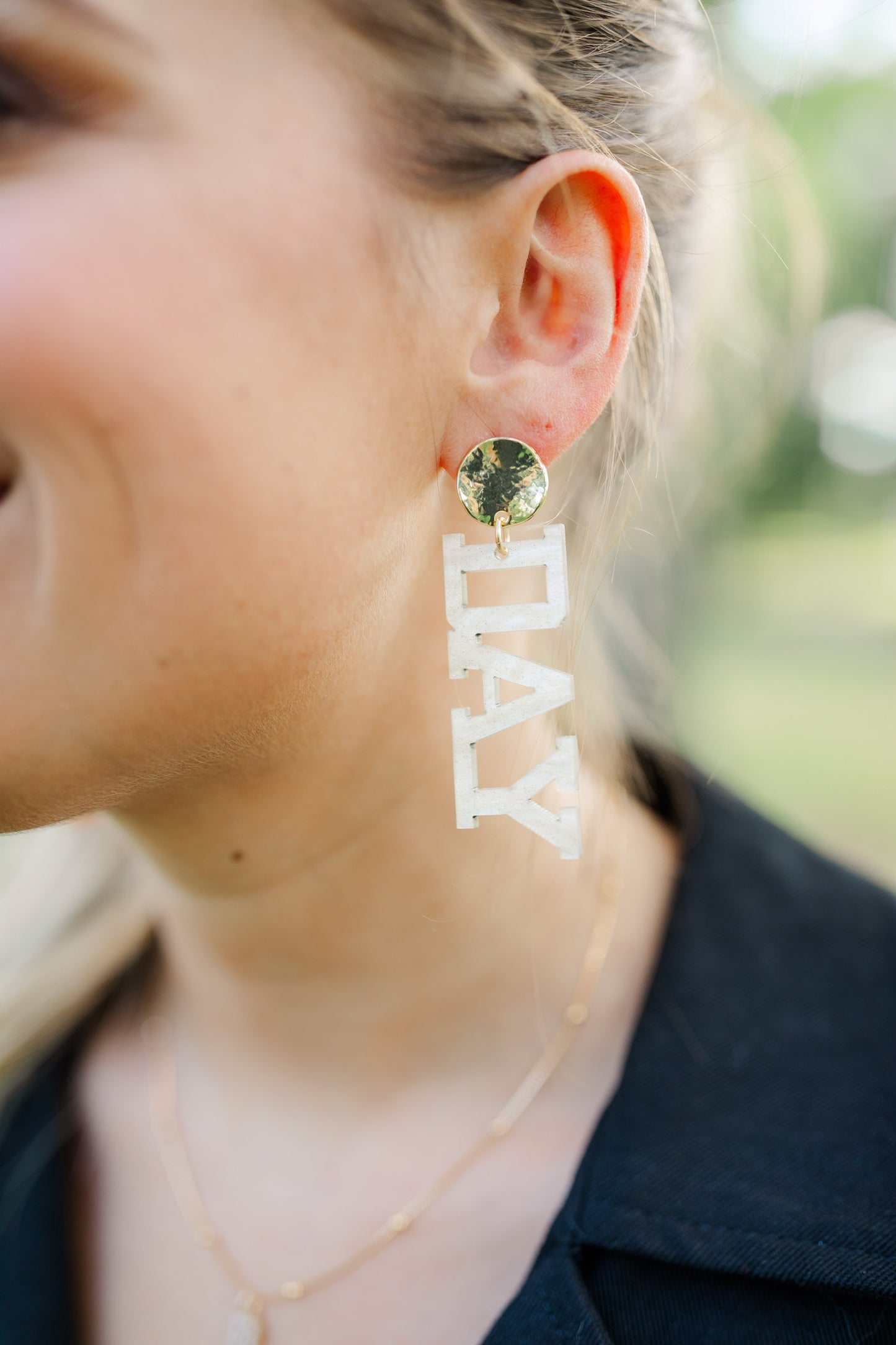 Acrylic Orange/White Gameday Drops