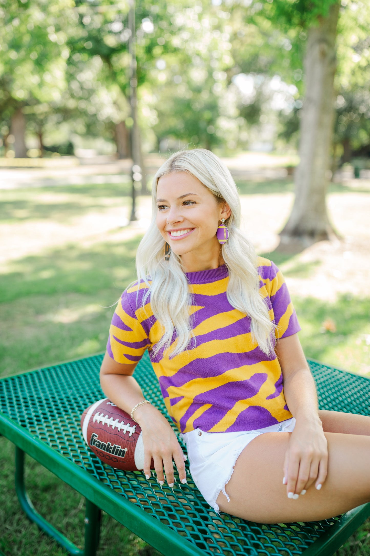 Purple/Gold Acrylic Footballs