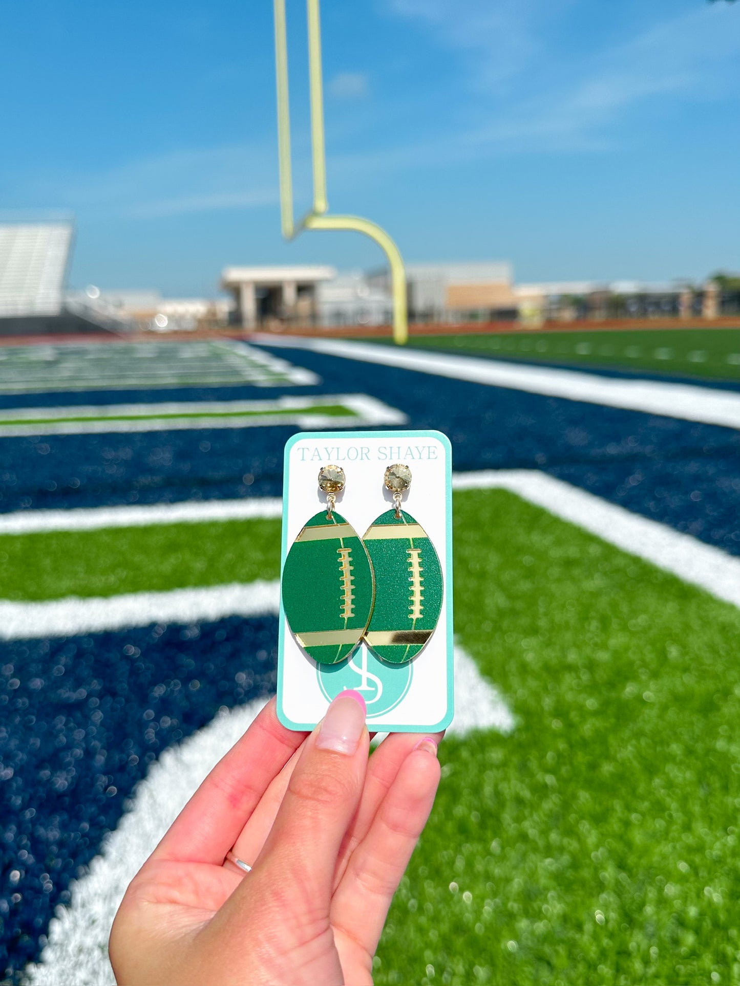 Green/Gold Acrylic Footballs