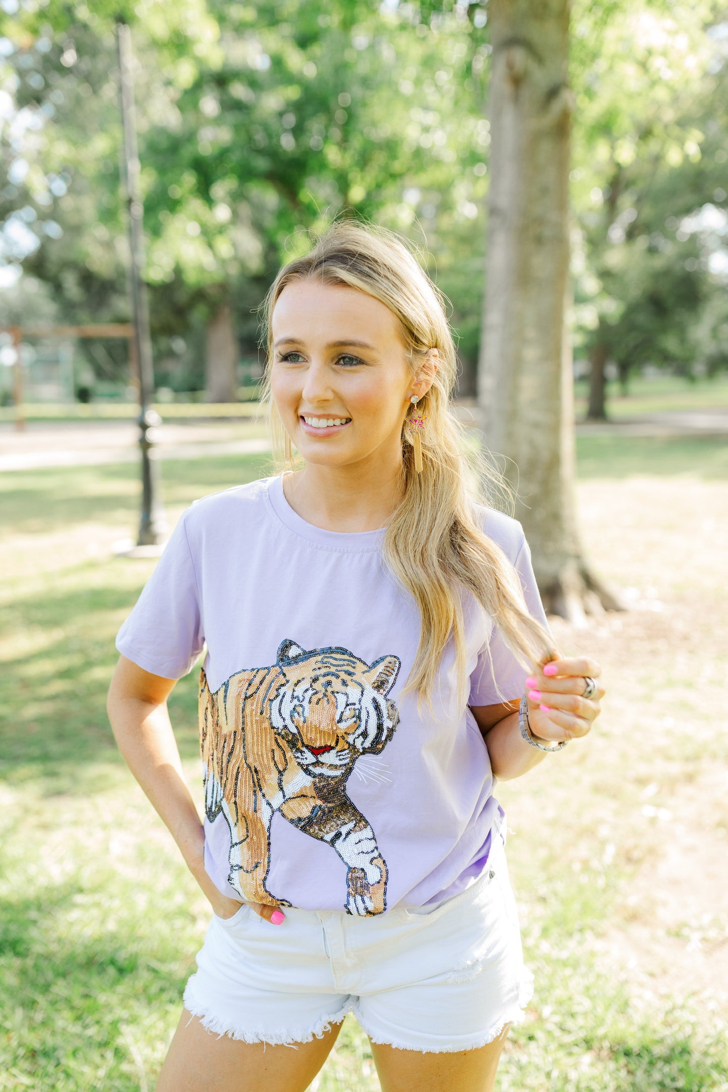 Purple/Gold Star Chain Drops