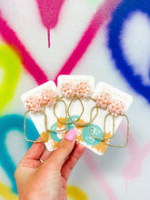 Load image into Gallery viewer, Matte Flower Hoops
