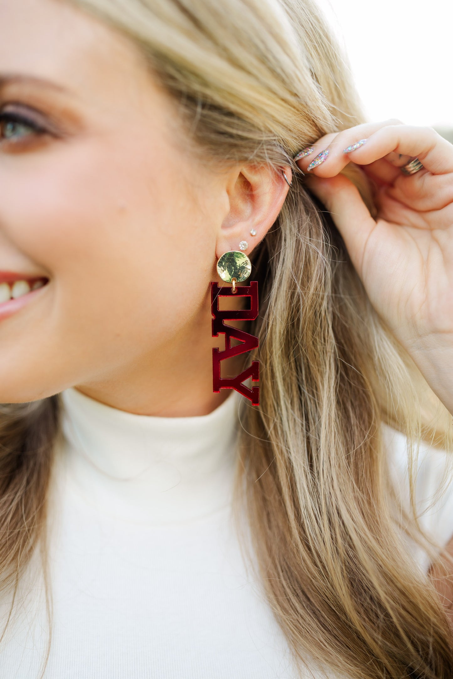 Acrylic Maroon Gameday Drops