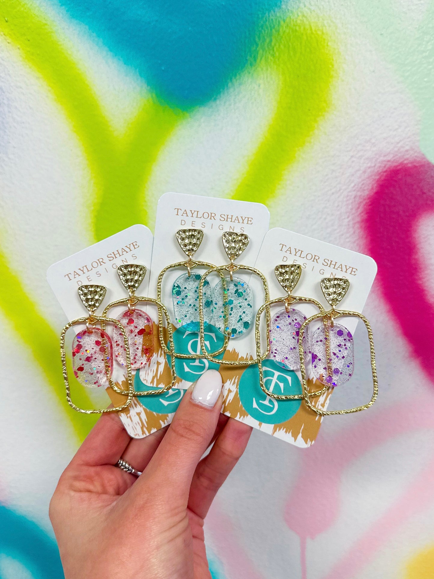 Summer Fun Confetti Oval Hoops