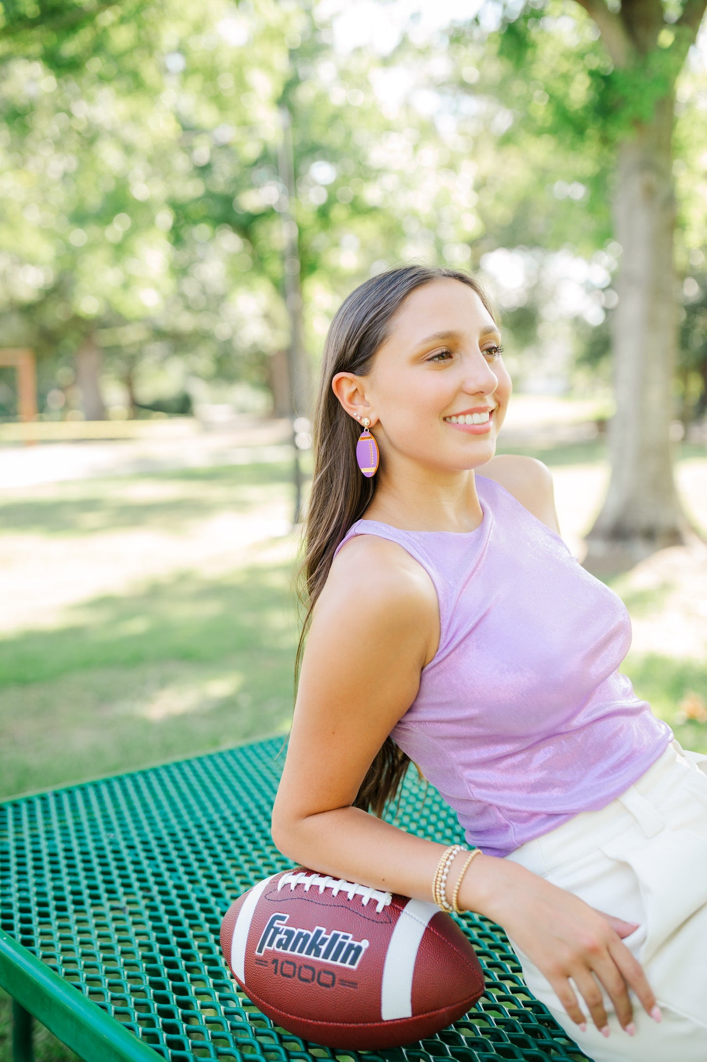 Purple/Gold Acrylic Footballs
