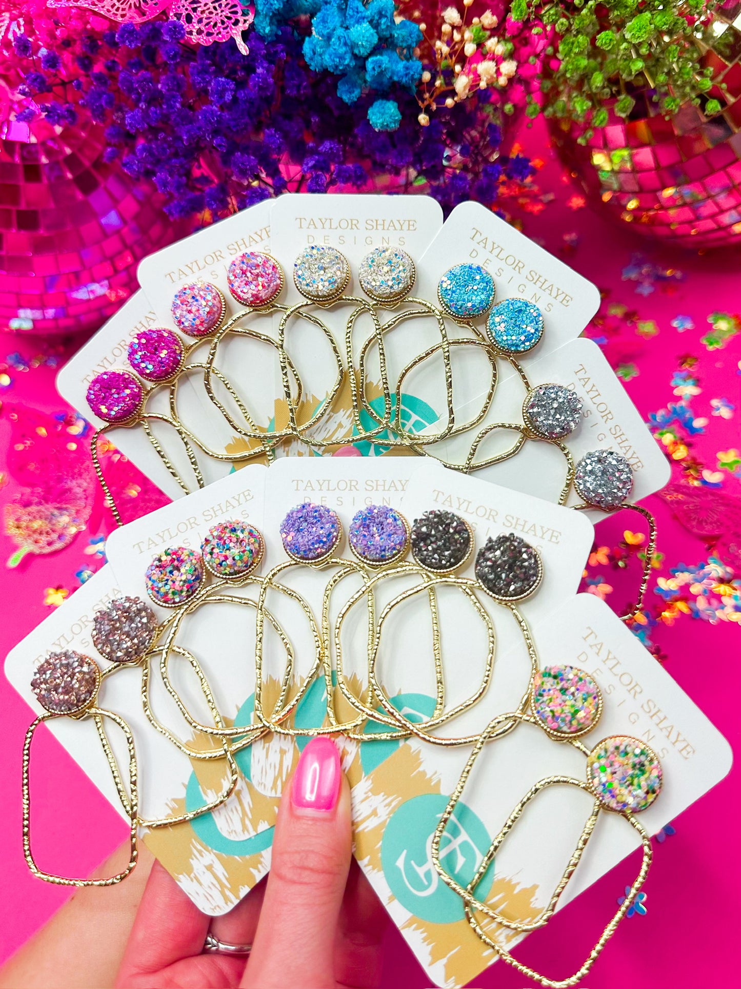 Gameday Glitter Top Hoops