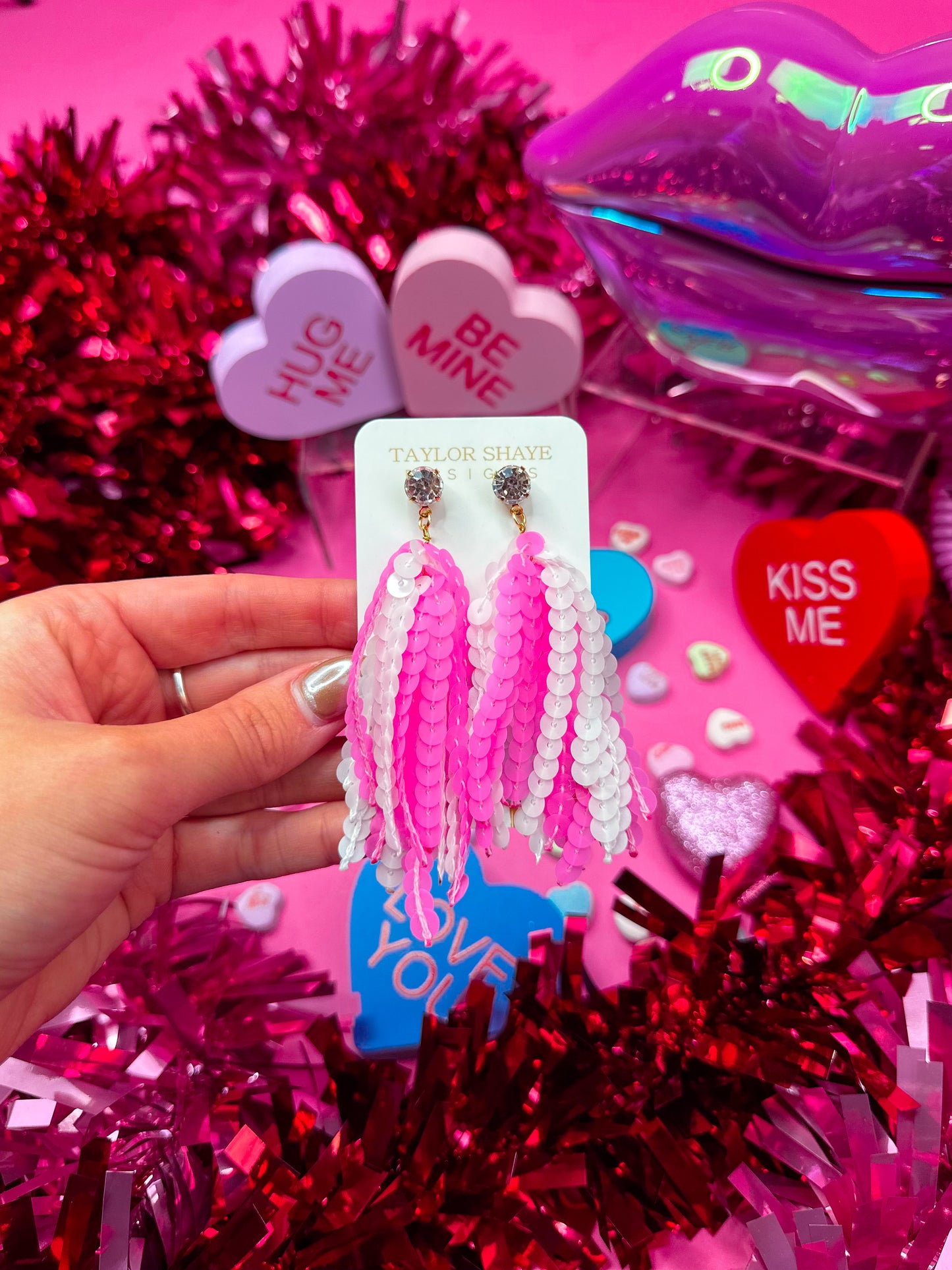 Valentine Sequin Tassel