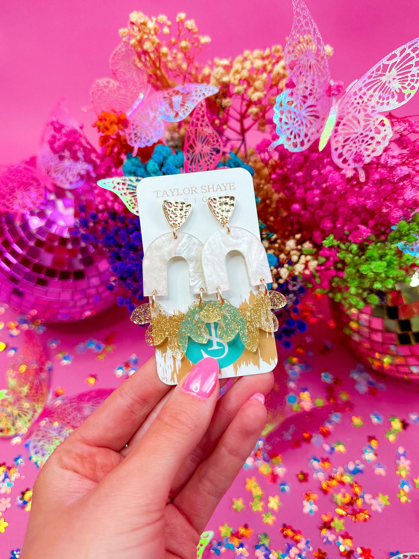 Light Gold Glitter Layla Drops