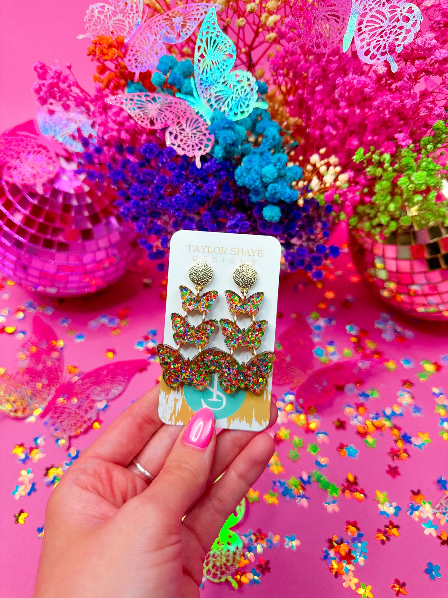 Spring Triple Butterfly Drops