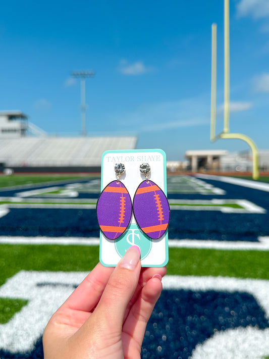 Purple/Orange Acrylic Footballs