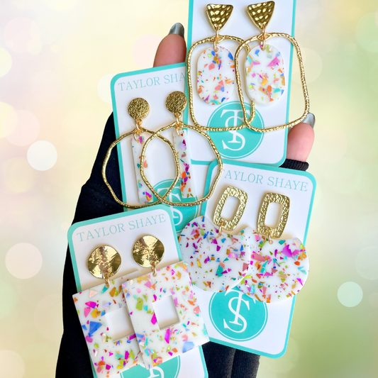 White Rainbow Flake Drops