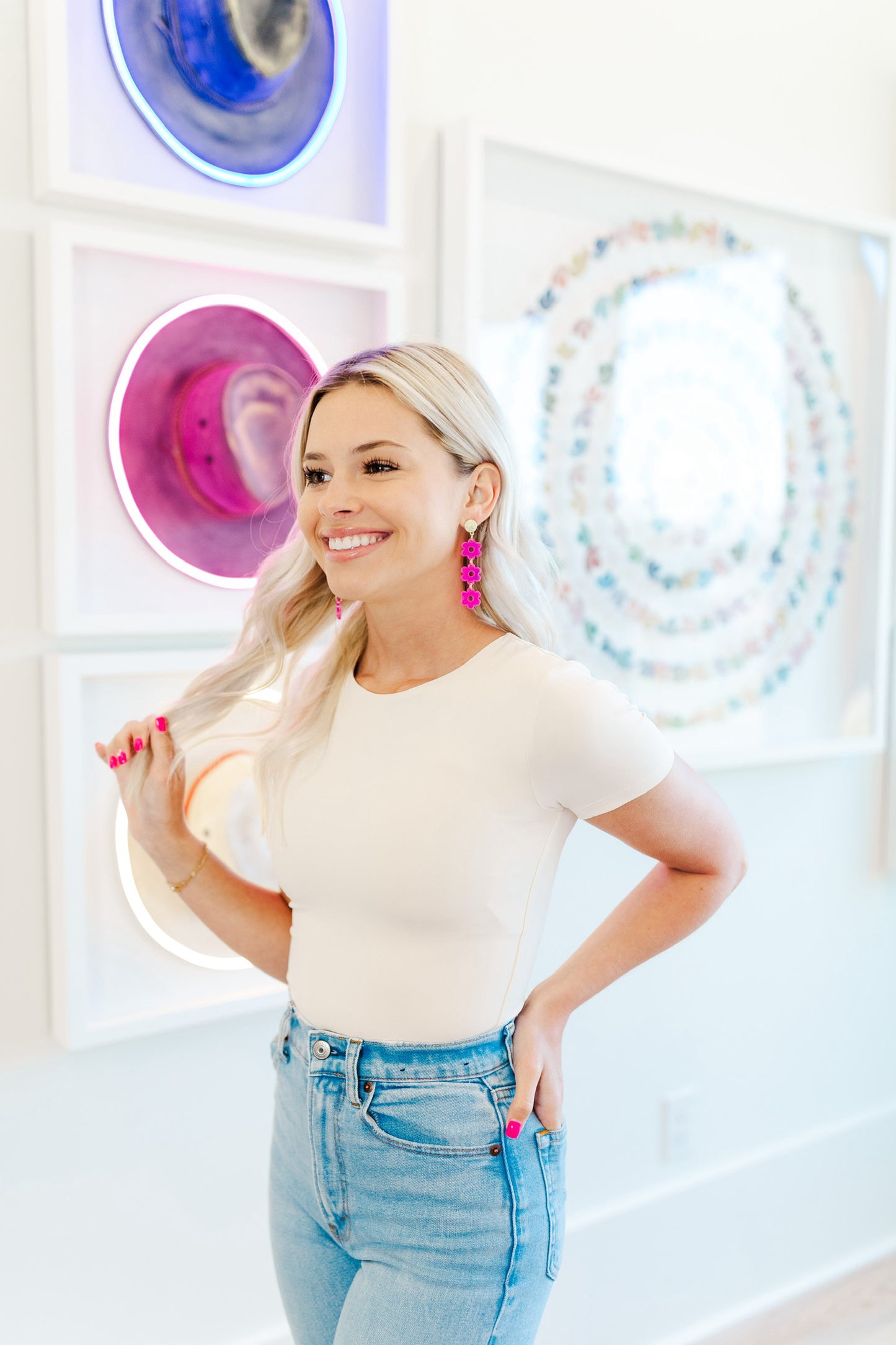 Vibrant Triple Flower Drops